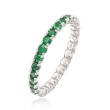 .92 ct. t.w. Tsavorite Stackable Eternity Band in Sterling Silver