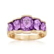 3.20 ct. t.w. Amethyst Ring in 14kt Yellow Gold