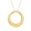 14kt Yellow Gold Circle Pendant Necklace