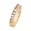 C. 1980 Vintage .90 ct. t.w. Channel-Set Diamond Ring in 14kt Yellow Gold 