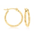 14kt Yellow Gold Jewelry Set: Three Pairs of Huggie Hoop Earrings