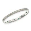 .75 ct. t.w. Emerald Bangle Bracelet in Sterling Silver