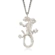 Sterling Silver Lizard Drop Necklace