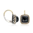 Andrea Candela Black Onyx Earrings in 18kt Yellow Gold and Sterling Silver