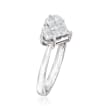 C. 1990 Vintage Giantti .55 ct. t.w. Diamond Heart Ring in 18kt White Gold