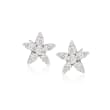 Roberto Coin &quot;Tiny Treasures&quot; .66 ct. t.w. Diamond Earrings in 18kt White Gold