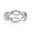 Roberto Coin &quot;Barocco&quot; Roped Ring in 18kt White Gold