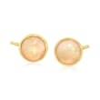 Opal Stud Earrings in 18kt Gold Over Sterling