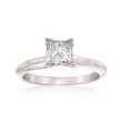 .93 Carat Princess-Cut Diamond Solitaire Engagement Ring in 14kt White Gold