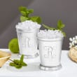 Set of 6 Silver Plate Personalized Mint Julep Cups