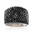 3.70 ct. t.w. Pave Black Spinel Ring in Sterling Silver