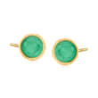 3.60 ct. t.w. Multi-Gem Jewelry Set: Three Pairs of Bezel-Set Stud Earrings in 18kt Gold Over Sterling