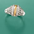 .10 ct. t.w. Diamond Ring in 14kt Yellow Gold and Sterling Silver