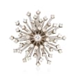 C. 1970 Vintage 2.15 ct. t.w. Diamond Starburst Pin Pendant in Palladium