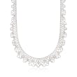 C. 1990 Vintage 1.00 ct. t.w. Diamond Mesh Necklace in 18kt White Gold