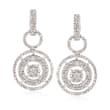 .60 ct. t.w. Diamond Circle Drop Earrings in Sterling Silver