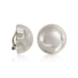 Sterling Silver Large Dome Clip-On Earrings