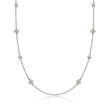 Judith Ripka .16 ct. t.w. Diamond Celtic-Inspired Station Link Necklace in 18kt White Gold