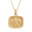 Italian Tagliamonte Tribute to Pan Pendant Necklace in 18kt Gold Over Sterling