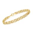14kt Yellow Gold Textured Triple Curb-Link Bracelet