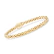 Phillip Gavriel &quot;Woven Gold&quot; 14kt Yellow Gold Squared Braid Link Bracelet