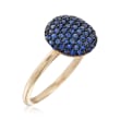 .50 ct. t.w. Sapphire Circle Cluster Ring in 14kt Yellow Gold