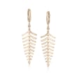 Roberto Coin 18kt Yellow Gold Leaf Earrings with Diamond Accents