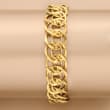 Italian 14kt Yellow Gold Multi-Circle Link Bracelet