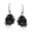 Phillip Gavriel &quot;Popcorn&quot; Black Onyx and Black Spinel Drop Earrings in Sterling Silver