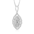 .30 ct. t.w. Diamond Marquise-Shaped Pendant Necklace in 14kt White Gold