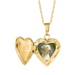 Child's 14kt Yellow Gold Small Heart Locket Necklace with Diamond Accent