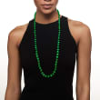 7-14mm Jade Bead Graduated Necklace with 14kt Yellow Gold 36-inch