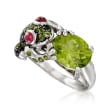 4.60 ct. t.w. Multi-Gemstone Frog Ring in Sterling Silver
