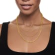 Italian 18kt Gold Over Sterling Multi-Link Layered Necklace 16-inch