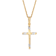 14kt Yellow Gold Cross Pendant Necklace