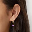 .90 ct. t.w. Amethyst Drop Earrings in 10kt Yellow Gold