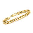 Men's 8mm 14kt Yellow Gold Curb-Link Bracelet