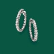 .75 ct. t.w. Diamond Spiral Hoop Earrings in Sterling Silver