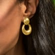 Italian 18kt Yellow Gold Doorknocker Earrings