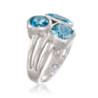4.00 ct. t.w. Tonal Blue Topaz Ring in Sterling Silver