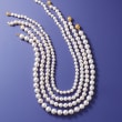 7-8mm Cultured Pearl Necklace with 14kt Yellow Gold