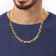 Men's 10kt Yellow Gold Curb-Link Necklace 24-inch