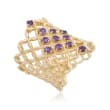 .50 ct. t.w. Amethyst Latticework Ring in 18kt Gold Over Sterling