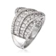 3.00 ct. t.w. Diamond Wave Ring in 14kt White Gold