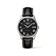 Longines Master Men's 42mm Automatic Stainless Steel Watch with Black Alligator - Black Dial
