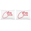 Set of 2 Mr. and Mrs. Claus Pillowcases