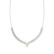 Italian Sterling Silver Wheat Chain Motif Necklace