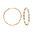 10.00 ct. t.w. Diamond Inside-Outside Hoop Earrings in 14kt Yellow Gold