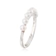 Mikimoto 3.5mm A+ Akoya Pearl Ring in 18kt White Gold