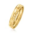 Italian 14kt Yellow Gold Diamond-Cut and Polished Ring